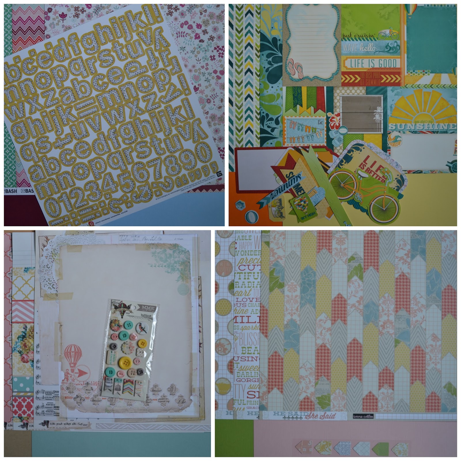 Scrapbooking/Paper Crafting - Glitz-Teresa Collins 12 x 12 Paper - 30  sheets