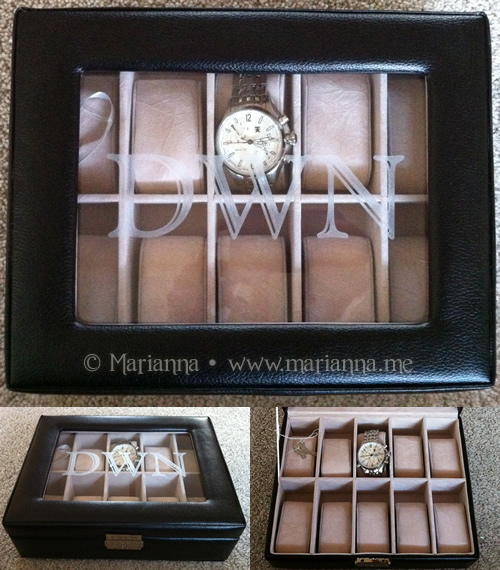 Monogrammed Watch Box