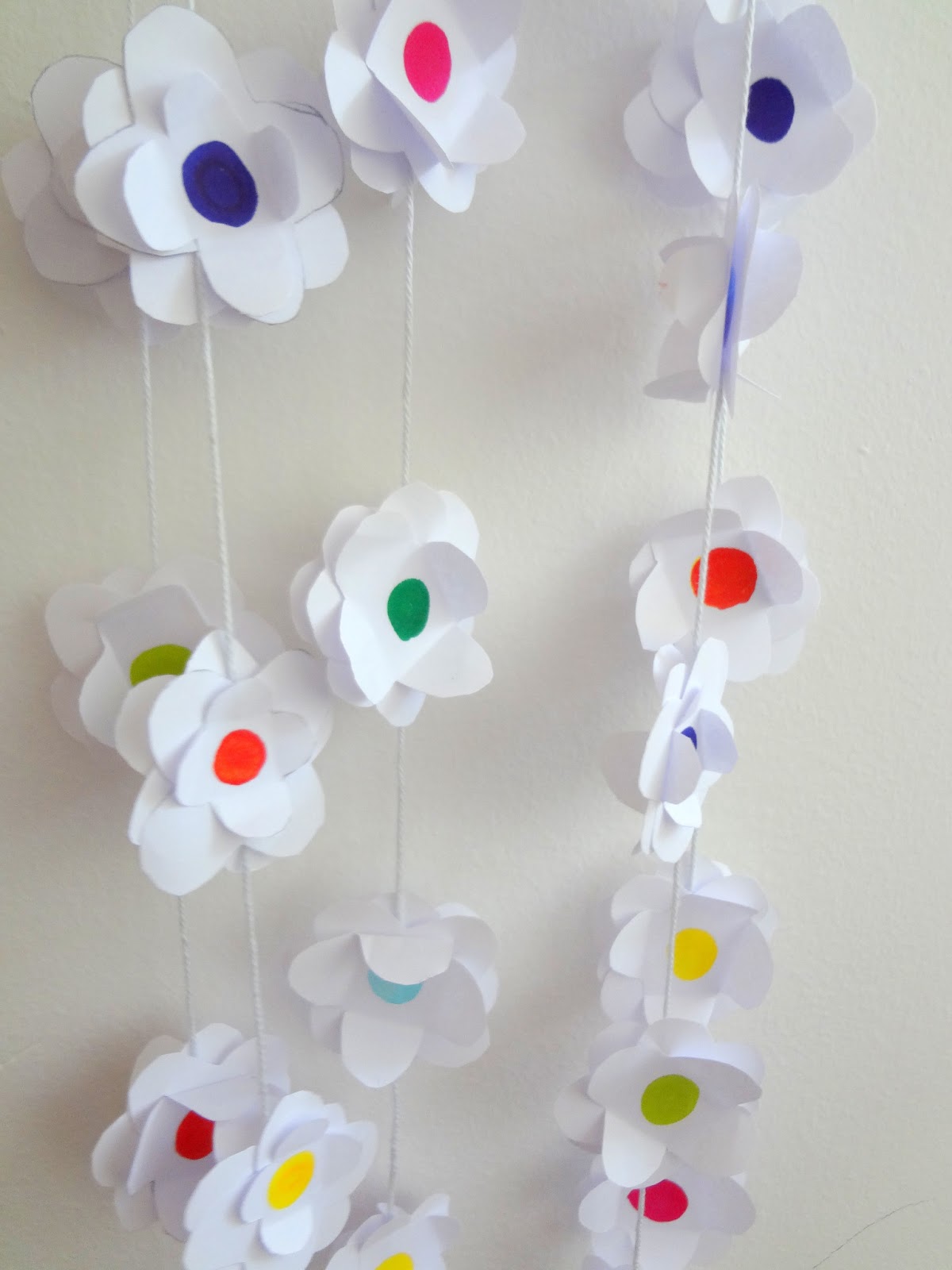 Little Treasures Easy as DIY 3D Paper Flower Mobile