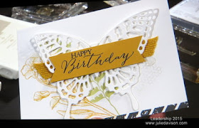 Stampin' Up! Butterfly Basics card demonstrated by Carrie Cudney at Leadership 2015 #stampinup #occasions