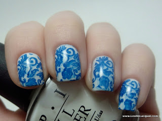 Blue and White Porcelain Nails
