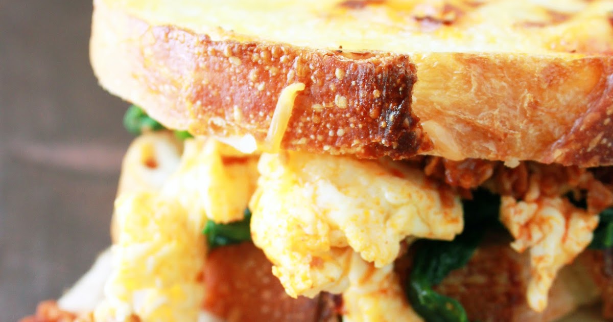 Forks and Kisses Breakfast Egg White Spinach Soyrizo Panini