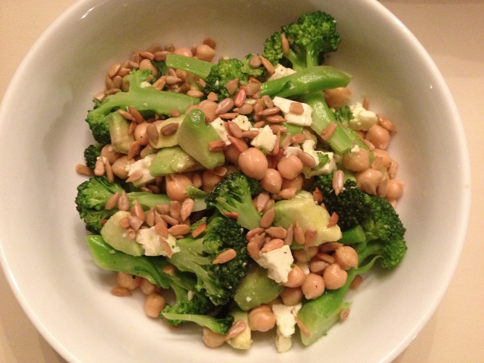 The Sustainable Palate Broccoli, Avocado, Chickpea and Feta Salad