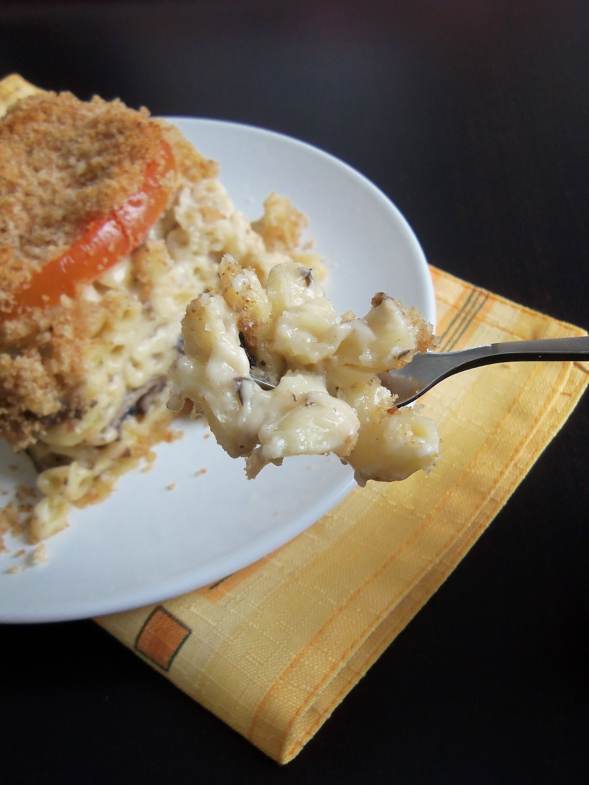 Simply Romanesco Mac and Cheese (with Bacon and Mushrooms)