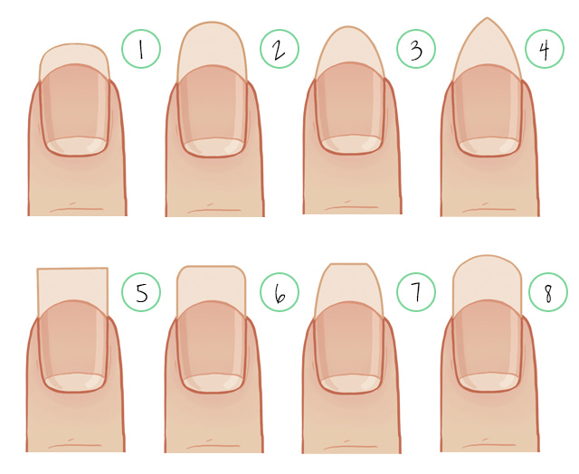 Formas de uñas | Como limarse las uñas cuadradas redondeadas Formas de uñas | Como limarse las uñas cuadradas redondeadas