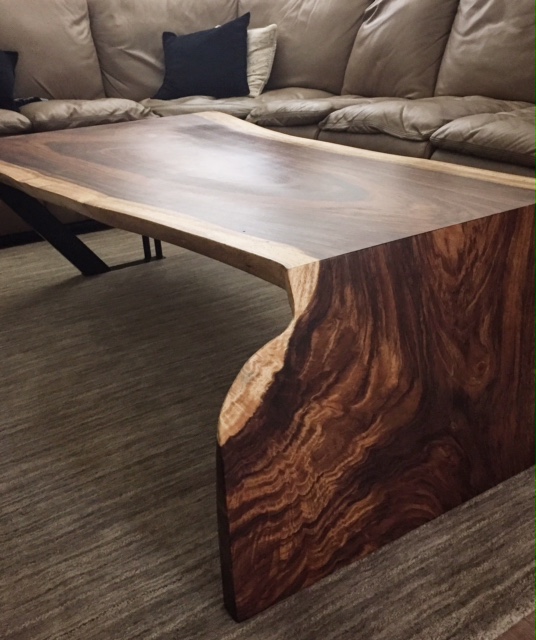 Tropical Exotic Hardwoods: Parota live edge waterfall ...