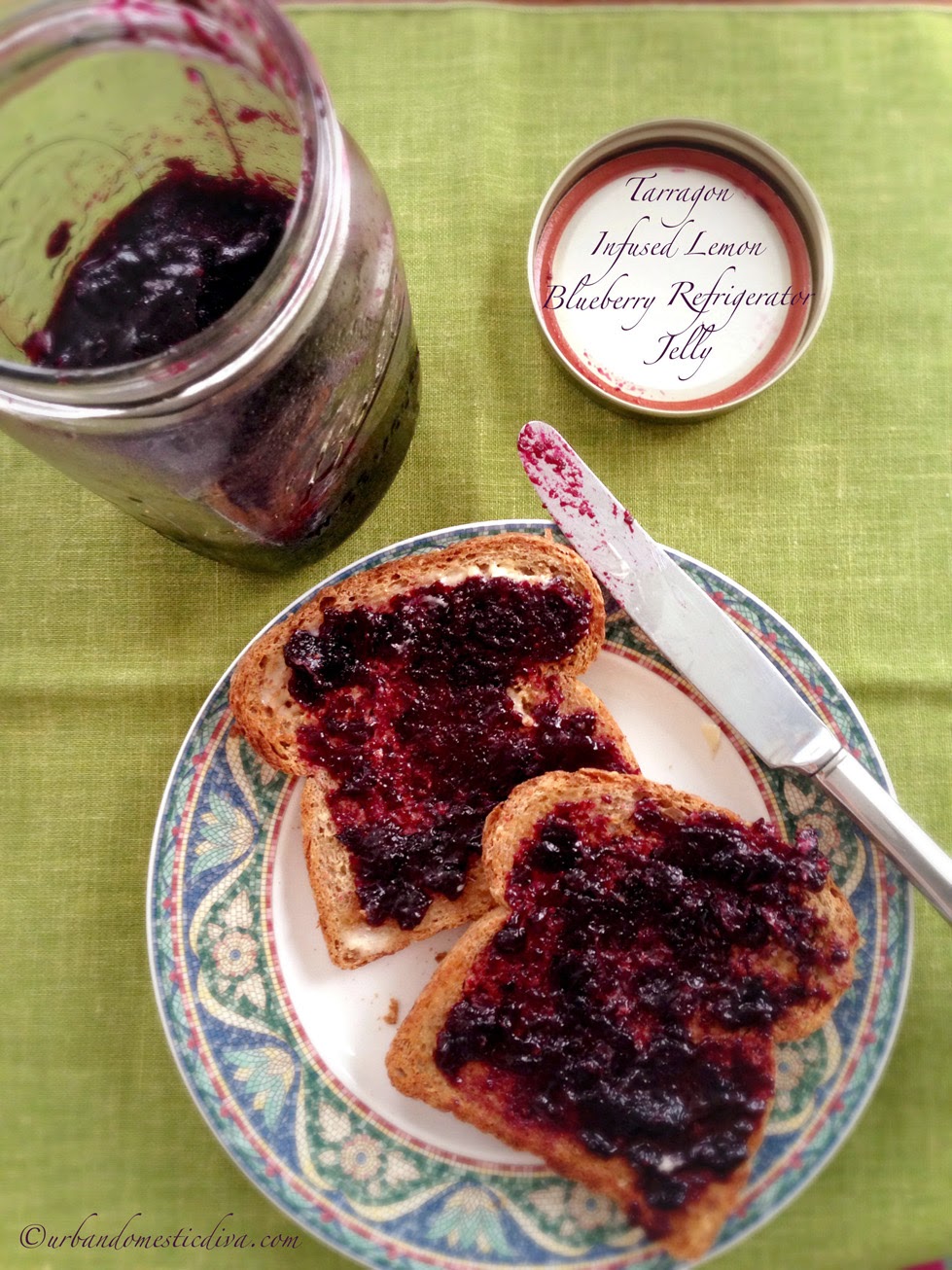 RECIPE Tarragon Infused Lemon Blueberry Jelly