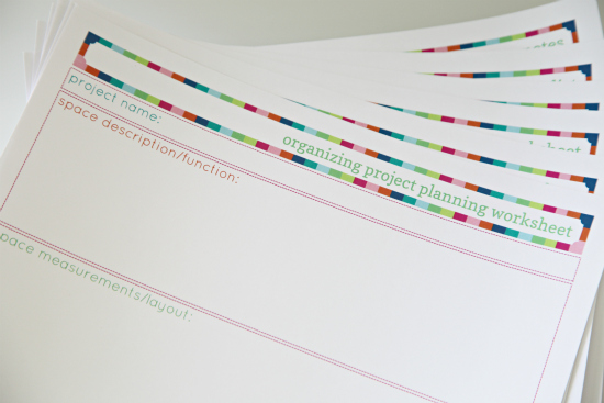 printable project planning sheets