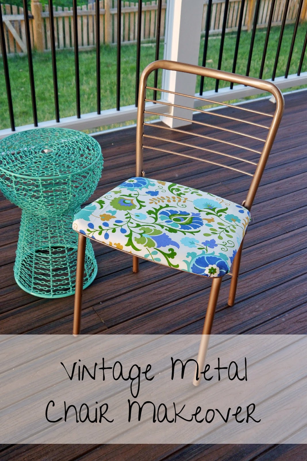 Strawberry Jam House Vintage Metal Chair Makeover