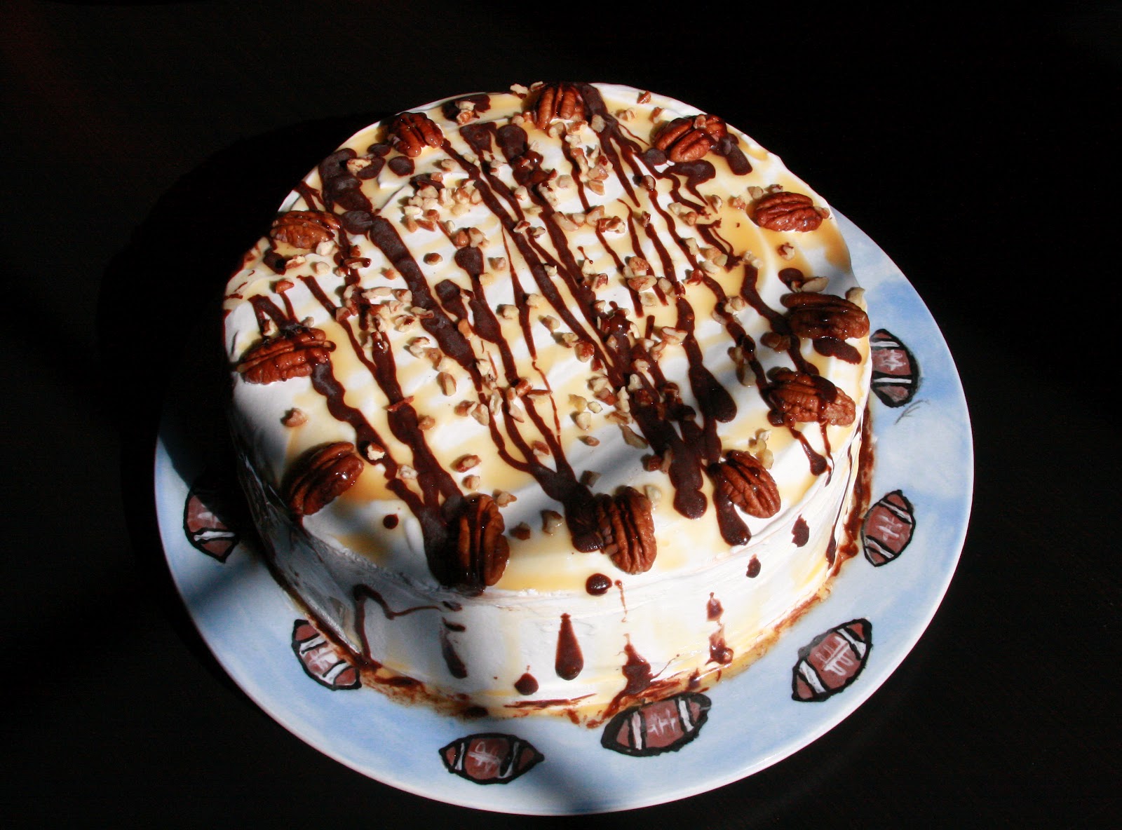 Krishma & Kinnari's Veggie Diaries Caramel Turtle Ice Cream Cake