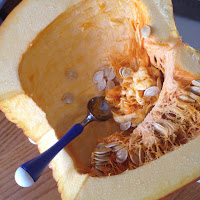 Use an ice cream scoop in your pumpkin!