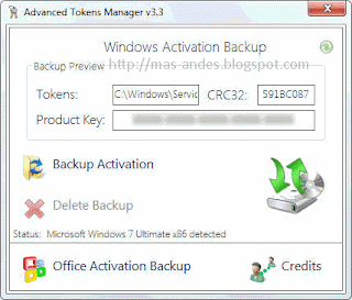 Solusi Backup-Restore Aktivasi Windows 7, Vista, Server 2008 dan Office 2010/2013