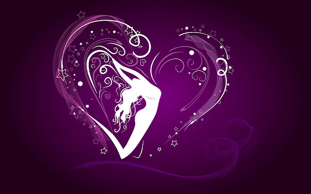 Paars liefdes hart