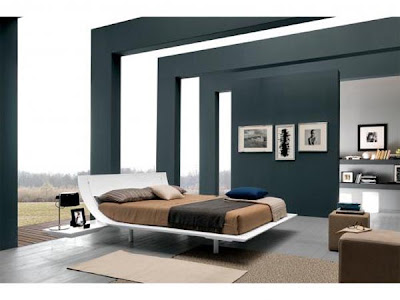 Bedroom Interior Design Ideas, Using Curved Bases and Headboard , http://homeinteriordesignideas1.blogspot.com/