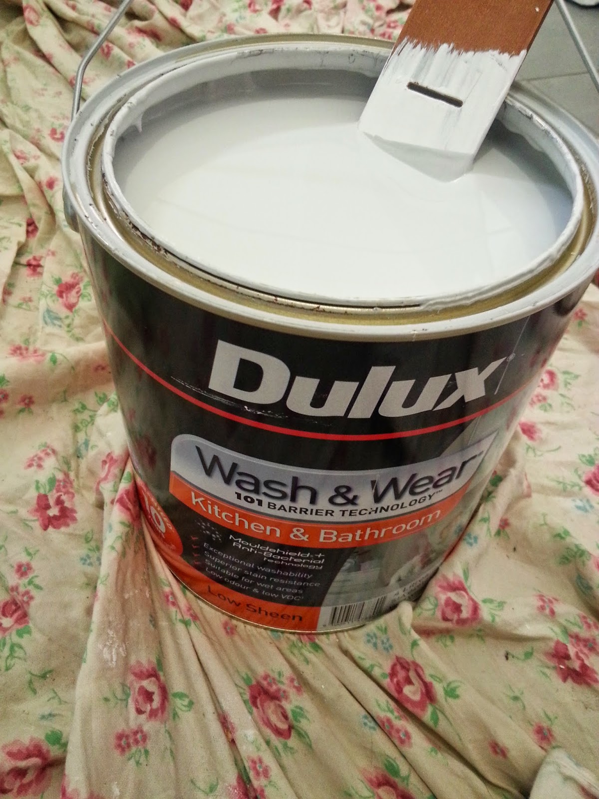 Jarrah Jungle Laundry Renovation Making Progress With Dulux Paint