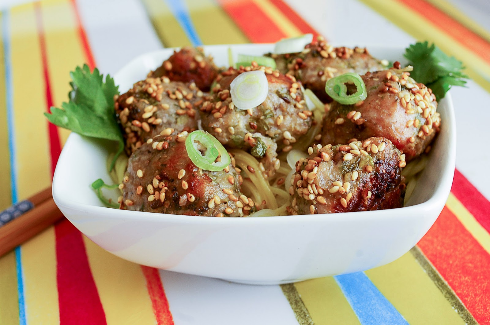 The Yum Yum Factor Sous Vide Miso Pork Meatballs