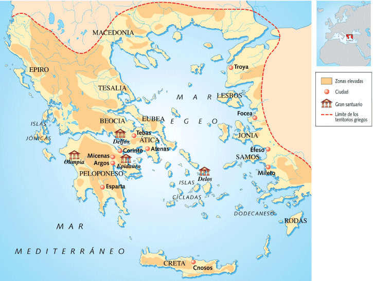 El Mapa De Grecia Antigua