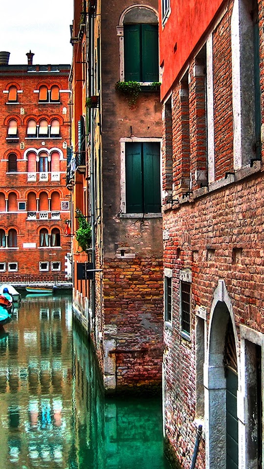 Venice Street Buildings Red Brick  Galaxy Note HD Wallpaper