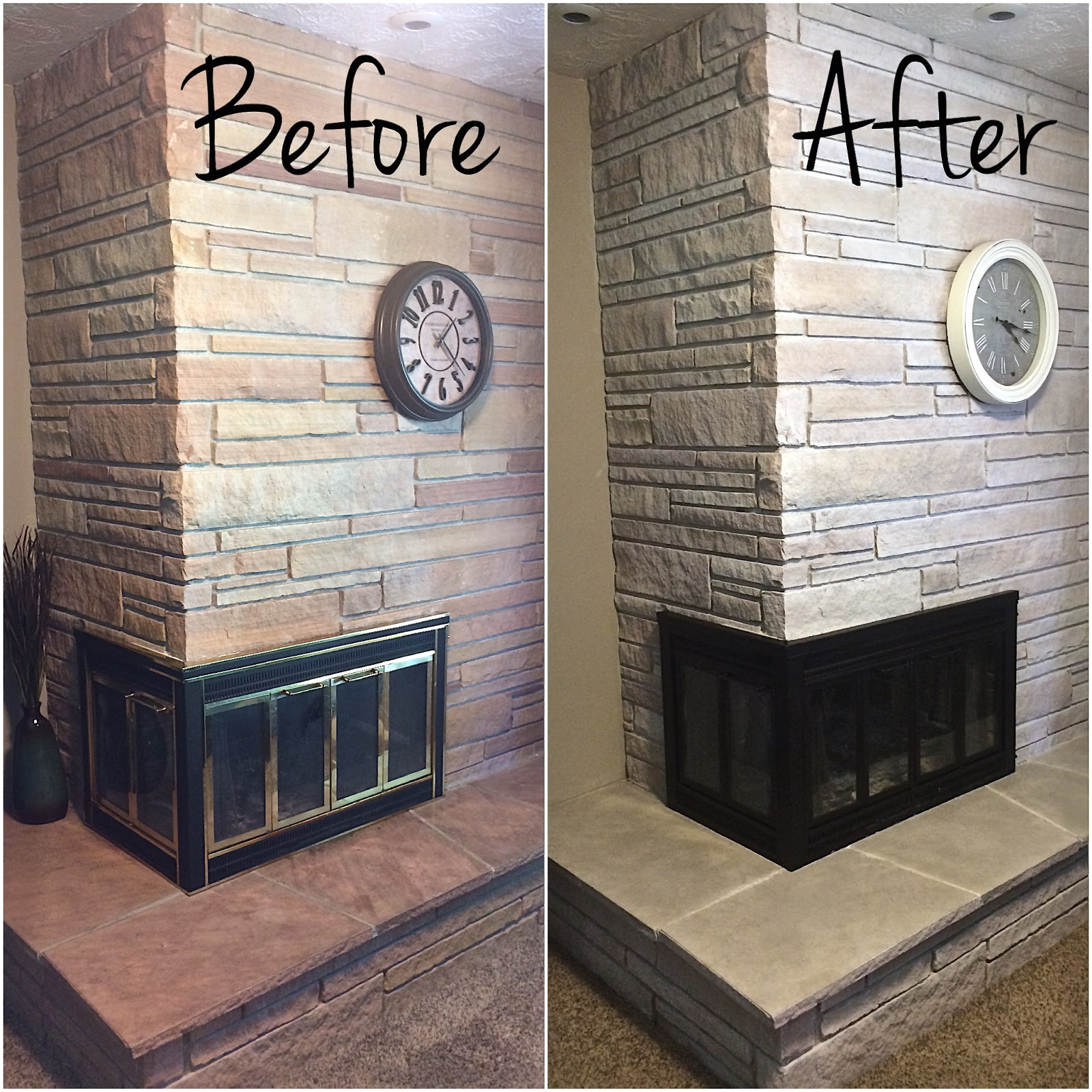 Home Sweetly Home Fireplace Makeover and Tutorial How to Whitewash