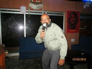 Karoakeing at a night-club in Paro.