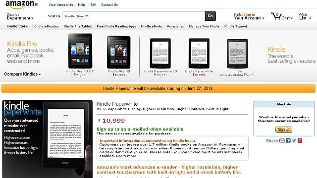 Amazons Kindle Paperwhite and Kindle Fire HD will be available to Indians on June 27th