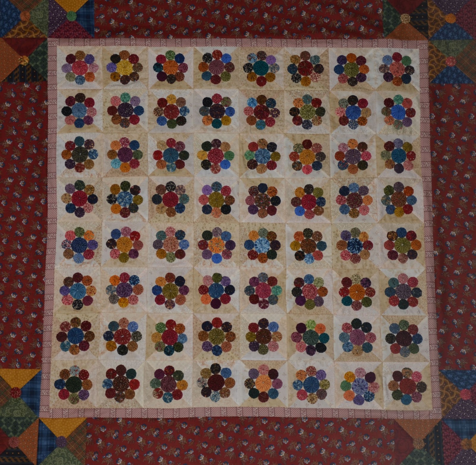 Sew'n Wild Oaks Quilting Blog YoYo Quilt