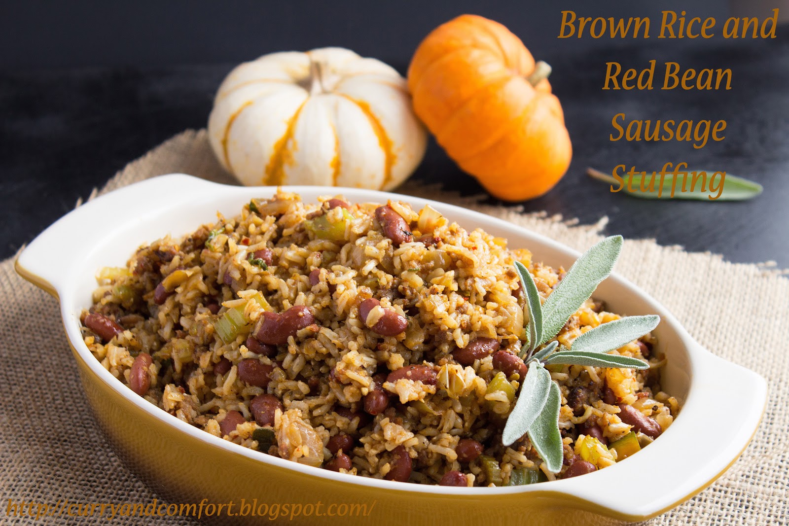 Kitchen Simmer Brown Rice and Red Bean Sausage Stuffing