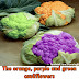 The orange purple green cauliflower