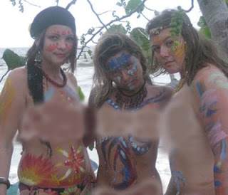 Belize Women Body Painting