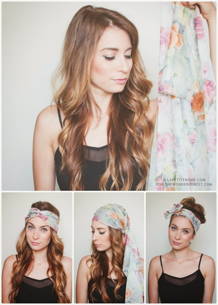 How To Tie a Head Scarf for the Summer 3 Ways! Wonder Forest Design Your Life.