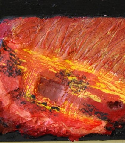 Amazing Bright Flow of Volcanic...