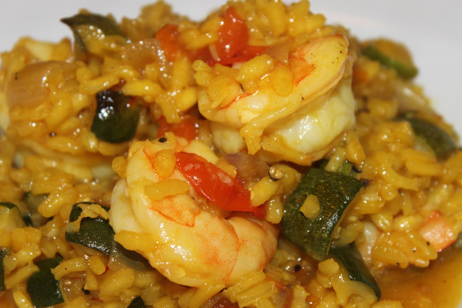 Domestic Divas Blog Saffron Shrimp Zucchini Risotto