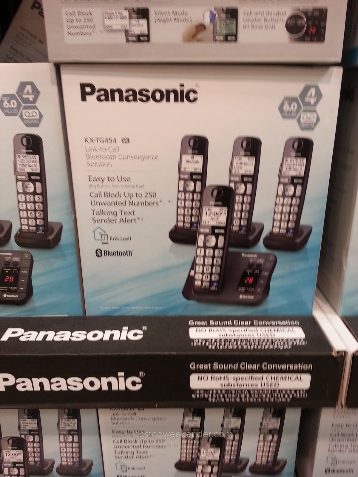 Panasonic KXTG454 Bluetooth Handset Phones Costco Weekender