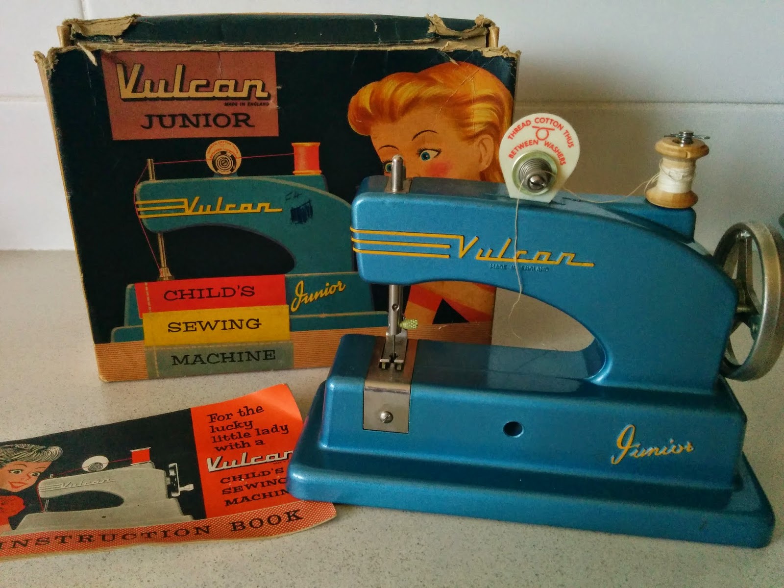 me and my 2 guys vintage children's sewing machines