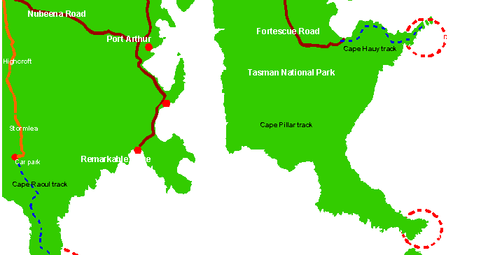 3 capes walk map