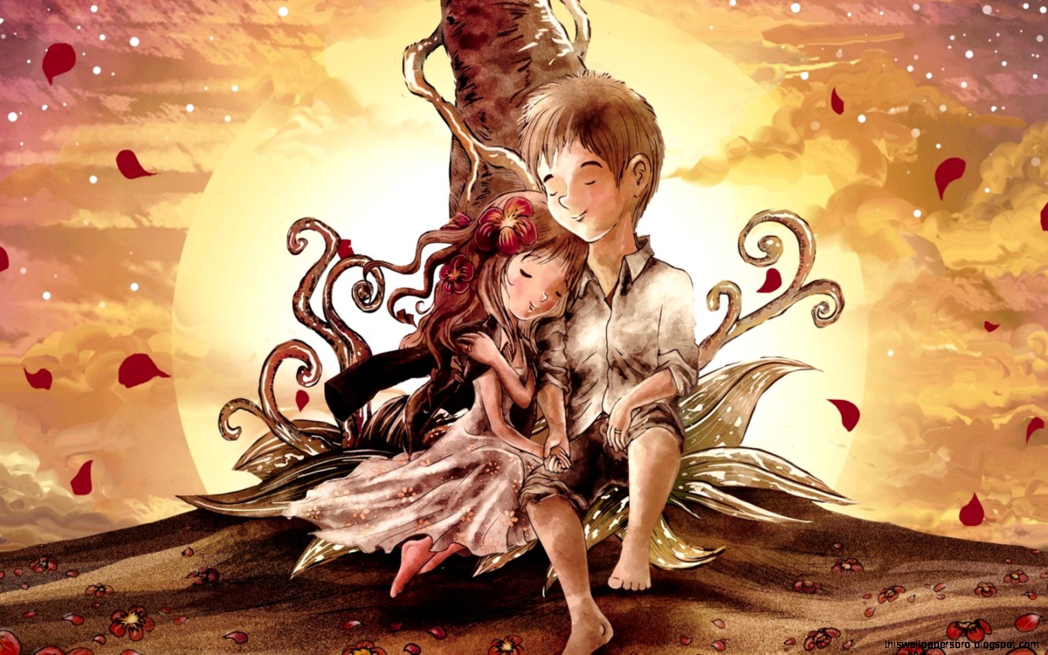 Anime Girl Boy Hd Wallpaper Full Hd Widescreen Wallpaper Free This