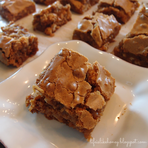 Life is Like Honey Chewy Almond Toffee Bars