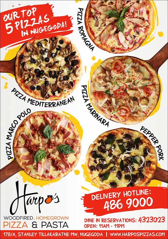 Enjoy our 5 Top Pizza Picks @ Nugegoda! Call 4323023