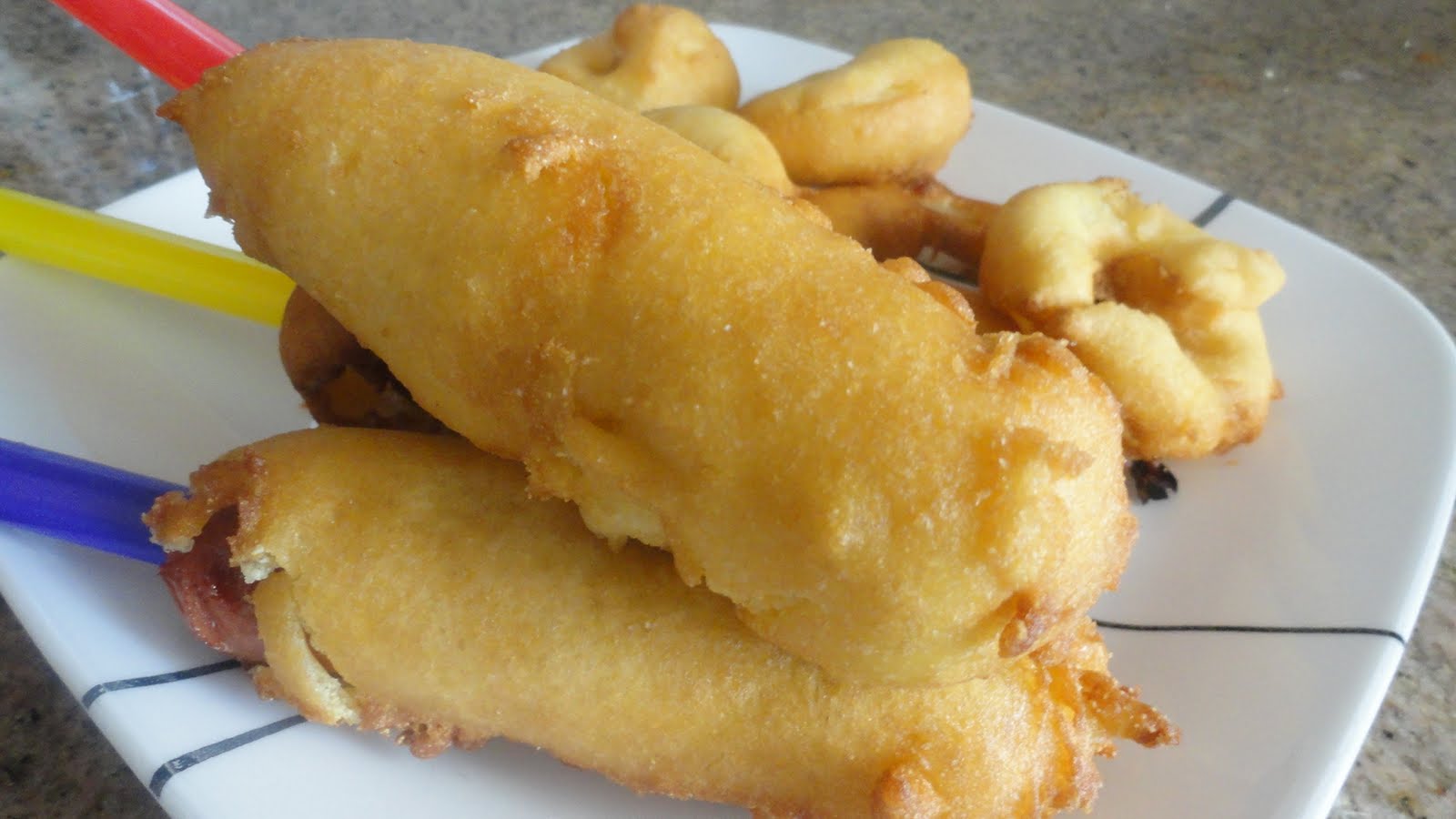 The OnCall Cook Homemade Corndogs and Onion Rings