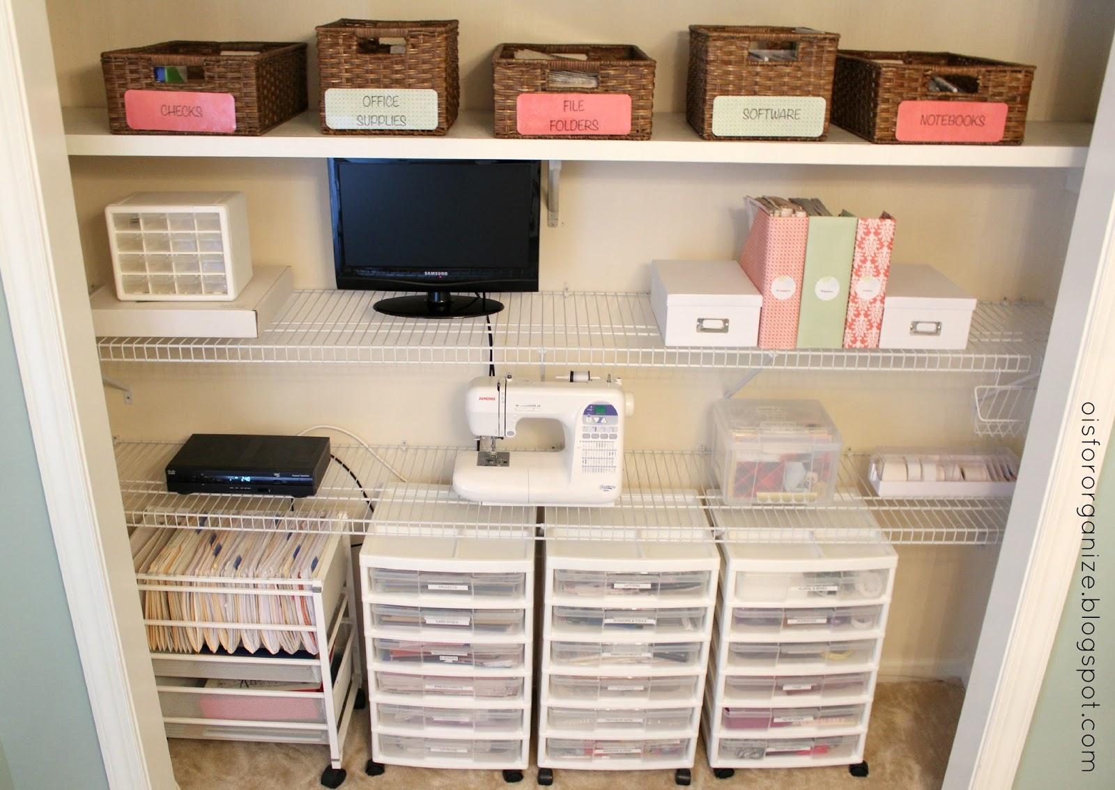 O is for Organize. A Crafty/Office Closet