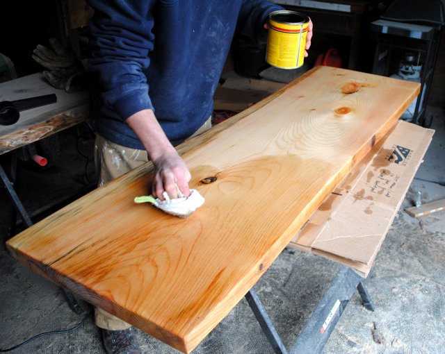 The Little Dog Blog Our DIY Wood Plank Desk