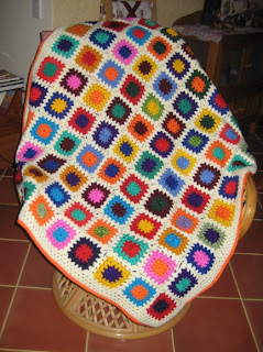 really wanted to finish this crochet granny knee rug before the ...