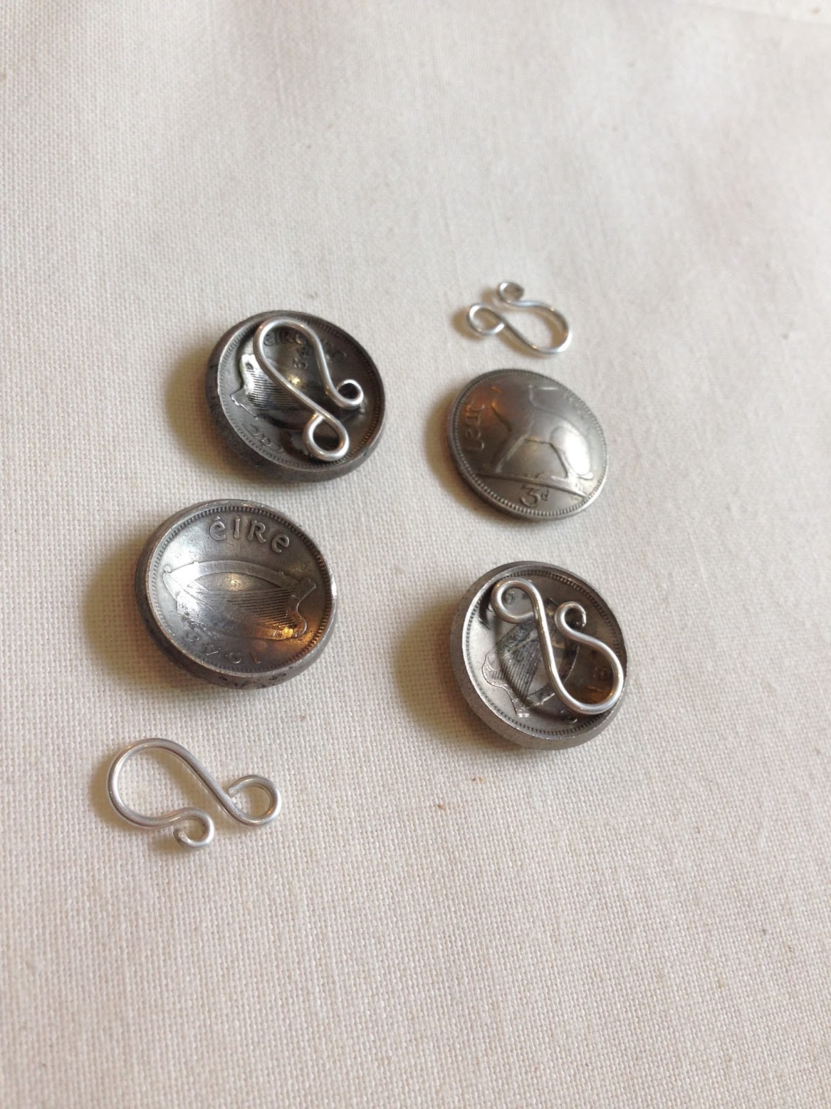 Art Jewelry Elements Turning coins into clasps