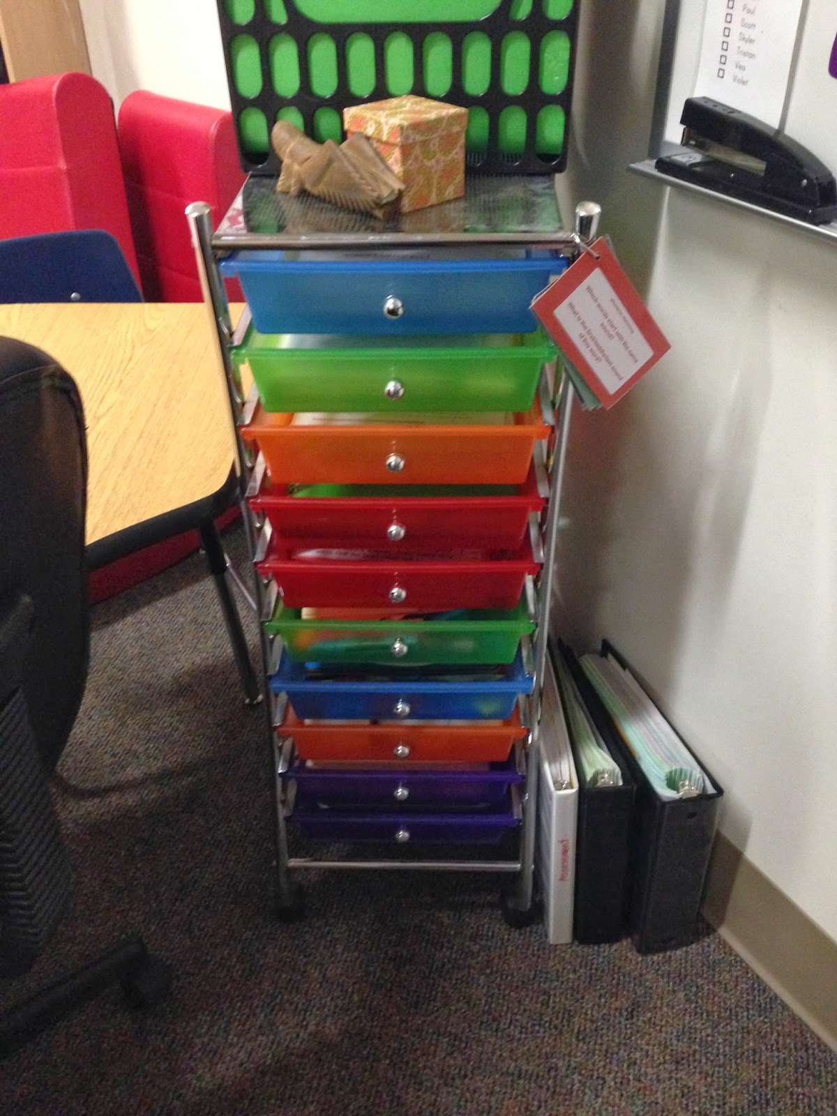 Classroom Cart Organization Organized Classroom