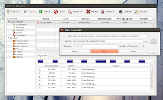 flareGet Linux download manager screenshot