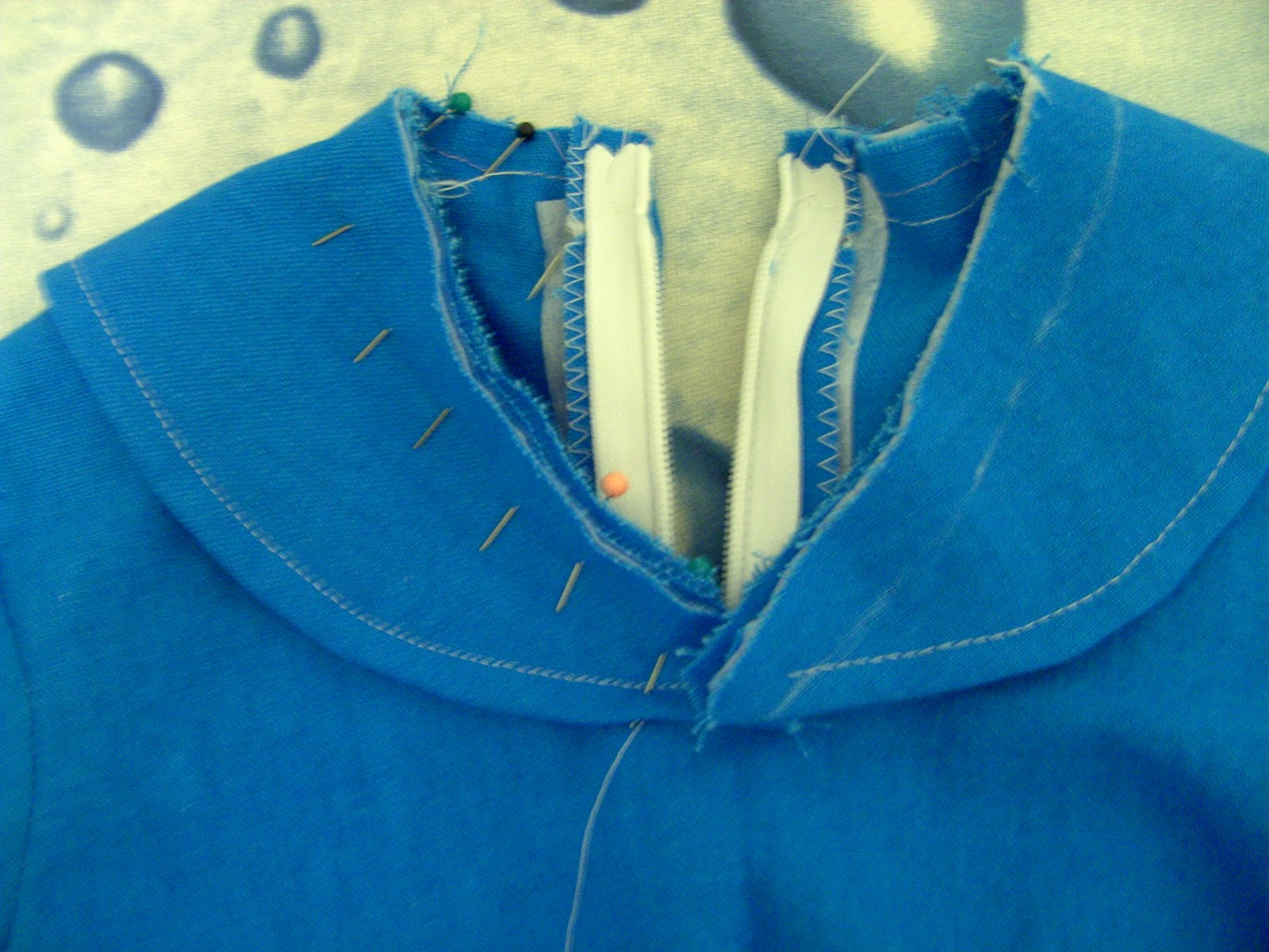 How to Make a Dress Part 11 Attaching the Collar and the Bow