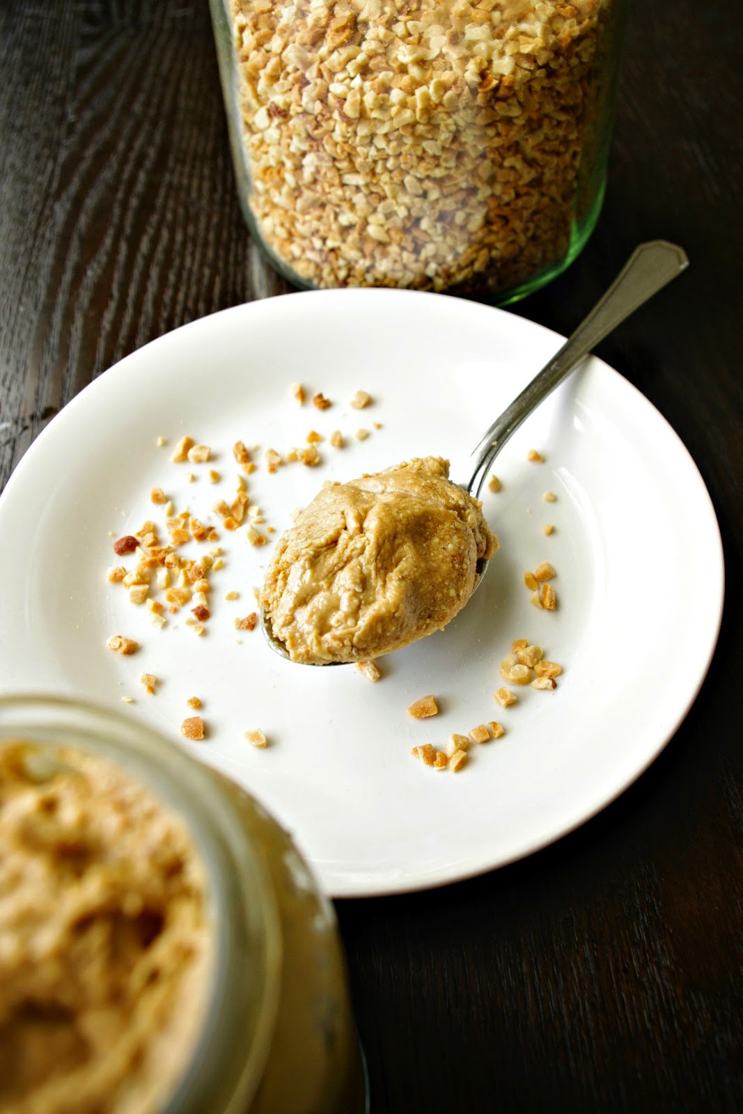 Spoonful of cashew, peanut and sesame nut butter