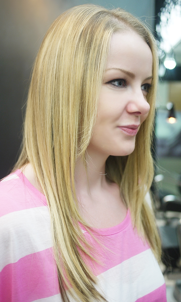 three colors hair extensions hair salon in seoul, korea. SUINstyle