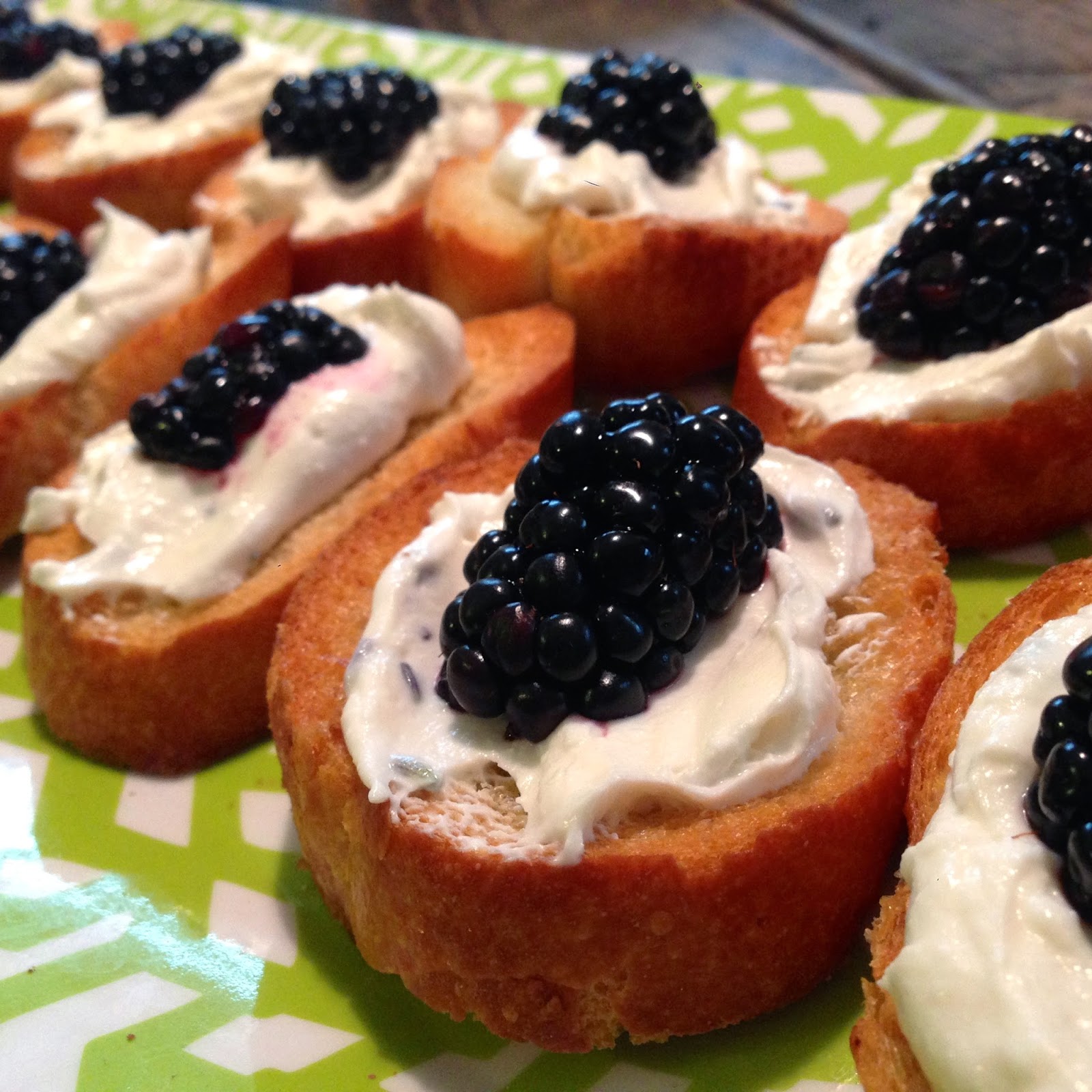 griggs & woodward honey lavender goat cheese crostini