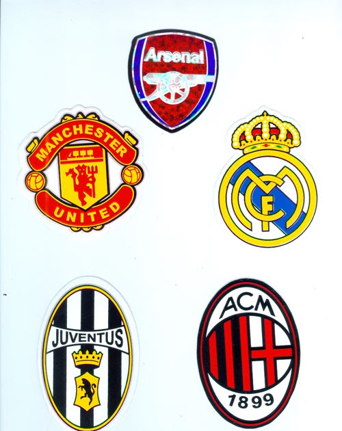 My Ebay Blogspot 5 DECAL STICKERS OF 5 FAMOUS FOOTBALL CLUB
